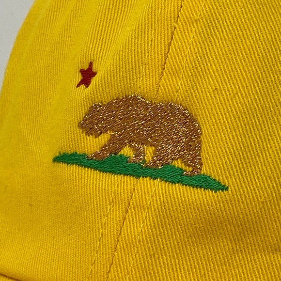 California Republic Bear Flag Slouch Dad Hat - Picture 2 of 6